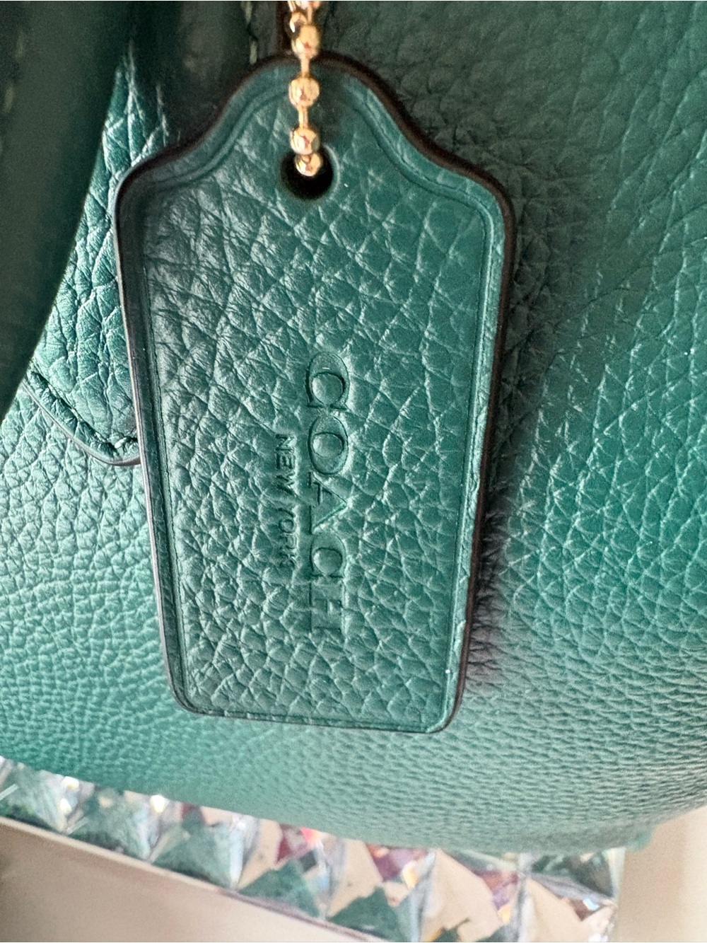 ❌SOLD❌🍀Coach Emerald Green Large Rowan CES11🍀 - Picture 6 of 9